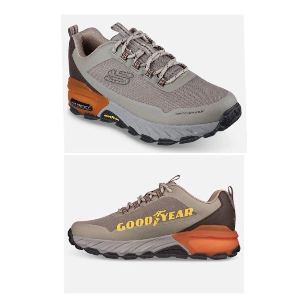 $105 NWOT Skechers Max Protect Fast Track Waterproof Outdoor Athletic Shoes 10